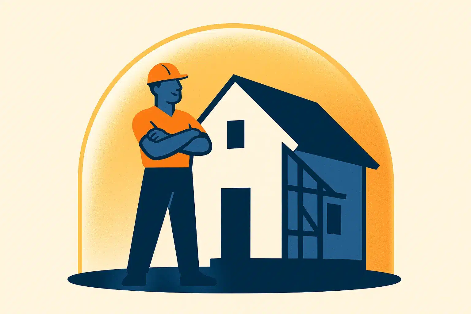 Illustration d'une maison protégée par une assurance décennale